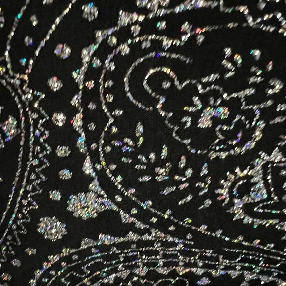 RONNI NICOLE EVENINGS Shimmery STRETCH Holiday GLITTER Slinky SPARKLING Top M - Picture 11 of 13